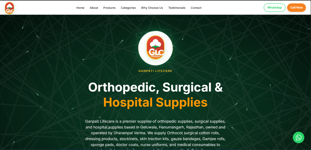 Ganpati Lifecare — Healthcare & Surgical Supply Platform